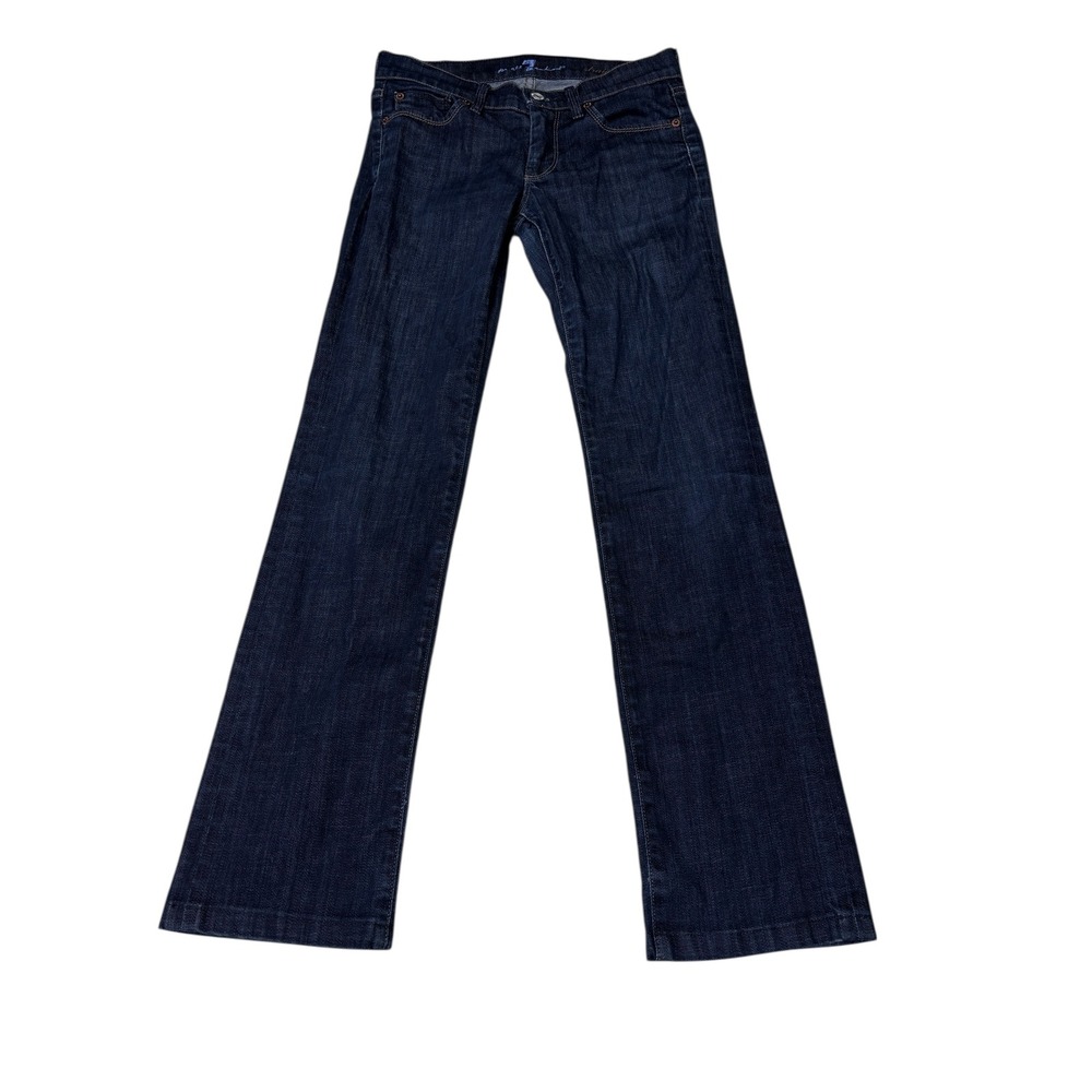 7 For All Mankind Straight Leg Dark Wash‎ Denim Jeans Women Size 28X28